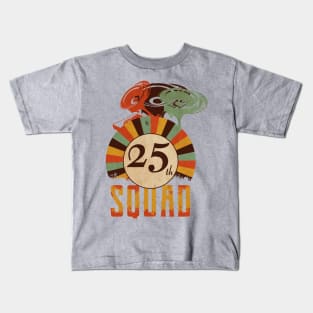 25th anniversary music squad, birthday gift vintage Kids T-Shirt